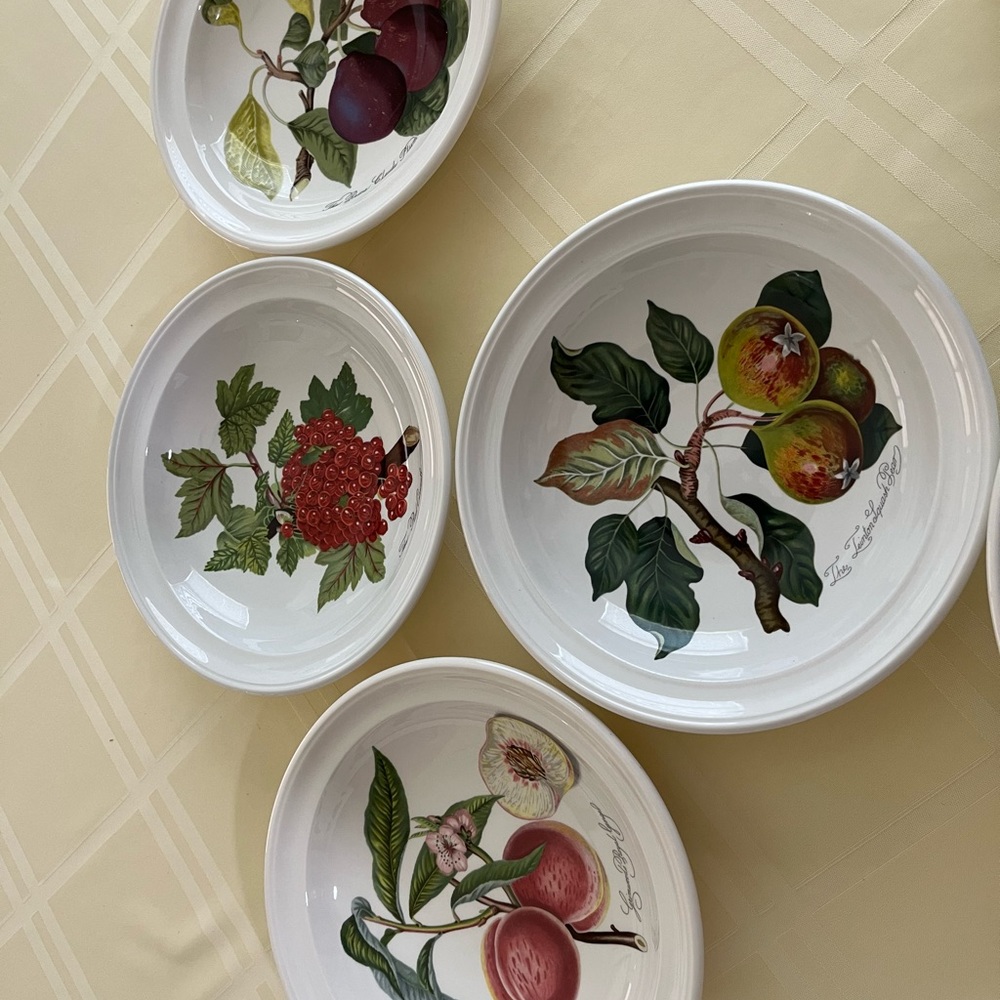 Four Portmeirion pasta dishes.